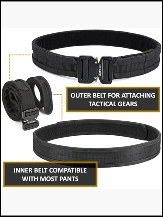 Quick Release Tactical MOLLE Belt Set, Nylon, Metal Buckle main image 5